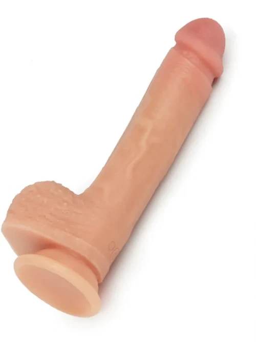 LoveToy Çift Katmanlı Isıtmalı Şarjlı Döner Başlı Titreşimli Realistik Dildo 21.5 cm 3