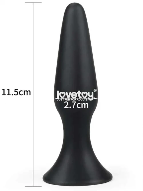 LoveToy LURE ME Silicone Anal Plug S 11.5 cm Siyah 4