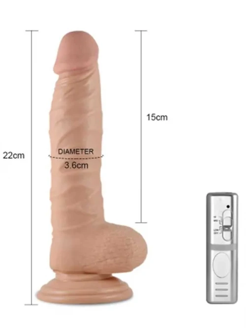 LoveToy Realistik Titreşimli Dildo 21 cm 3