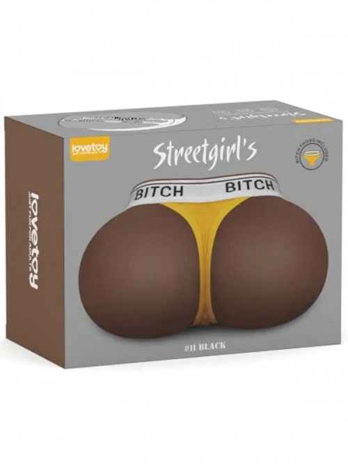 LoveToy Streetgirl’s Bitch Çift Girişli Gerçekçi Tangalı Siyah Kalça 2.5 kg 4