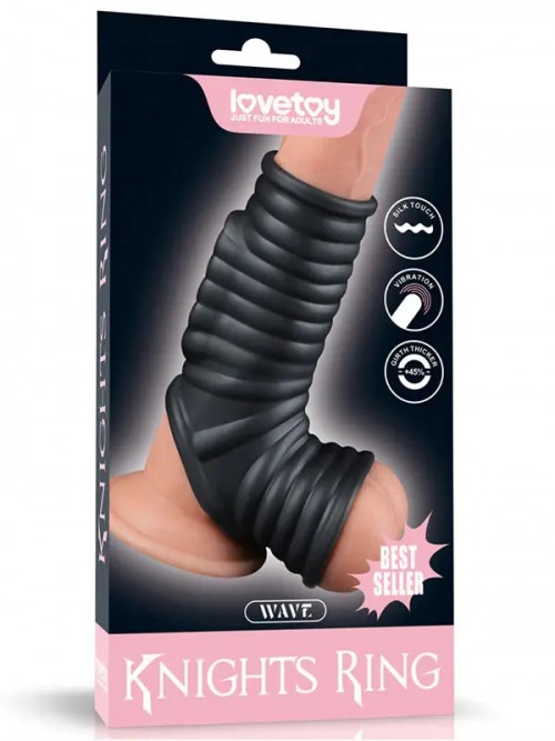 LoveToy Vibrating Wave Knights Ring Testisli Penis Kılıfı Ek Resim