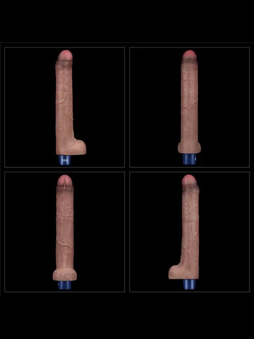 Lovetoy 10.5″ REAL SOFTEE Titreşimli Şarjlı Et Dokusunda Uzun Vibratör 26.5 cm 5