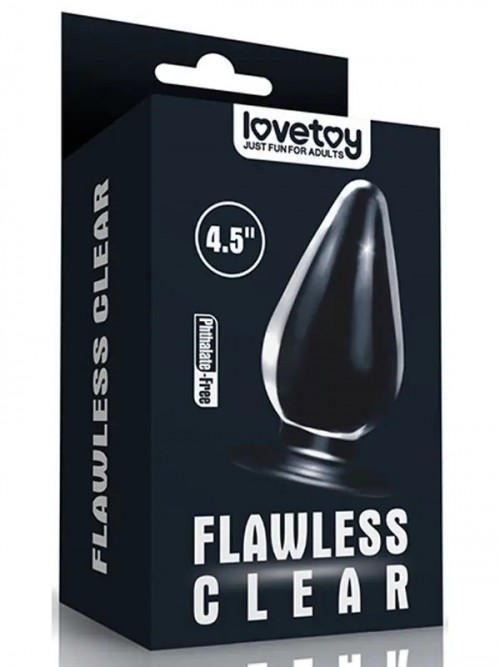 LoveToy 4.5” Flawless Clear Anal Plug 11.5cm Ek Resim