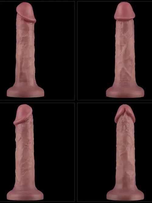Lovetoy 8” Vibrating Dual Density Power Cock Şarjlı Titreşimli Dildo 20cm 3