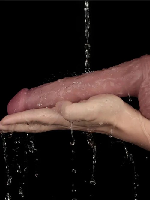 Lovetoy 9” Vibrating Dual Density Power Cock Şarjlı Titreşimli Dildo 23cm Ek Resim