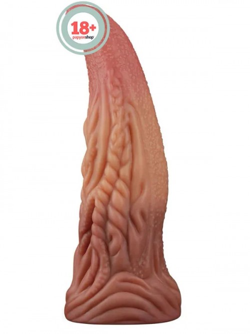 LoveToy Çift Katmanlı Platinyum Silikon Monster Dildo 25 cm 1