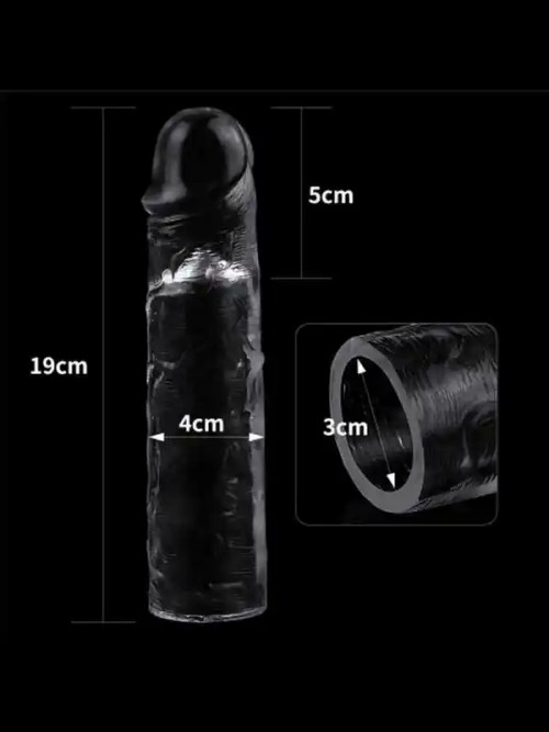 LoveToy Flawless Şeffaf Penis Kılıfı 5 cm Uzatmalı 2