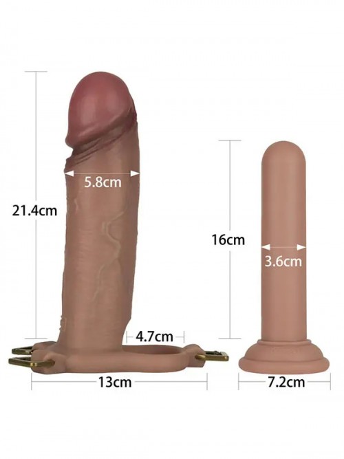 LoveToy Ingen 9” Enhanced Set L/XL/2XL İçi Boş Belden Bağlamalı Penis 21.4cm 2
