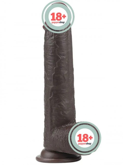 LoveToy Sliding Çift Katmanlı Realistik Dildo 23 cm Siyah