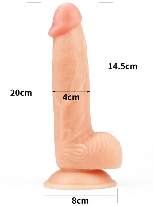 LoveToy Ultra Soft Dude Yumuşak Realistik Penis 20 cm 5