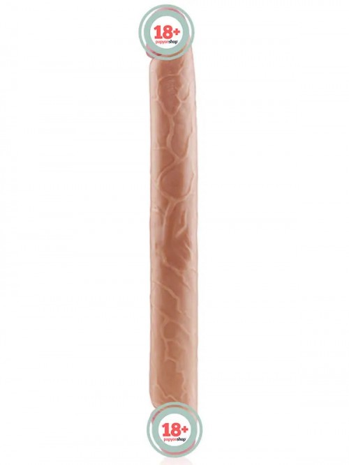 King Size Slim Ultra Çift Başlı Dildo 43 cm