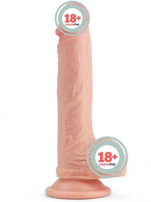 LoveToy Çift Katmanlı Platinyum Silikon Realistik Dildo 22 cm