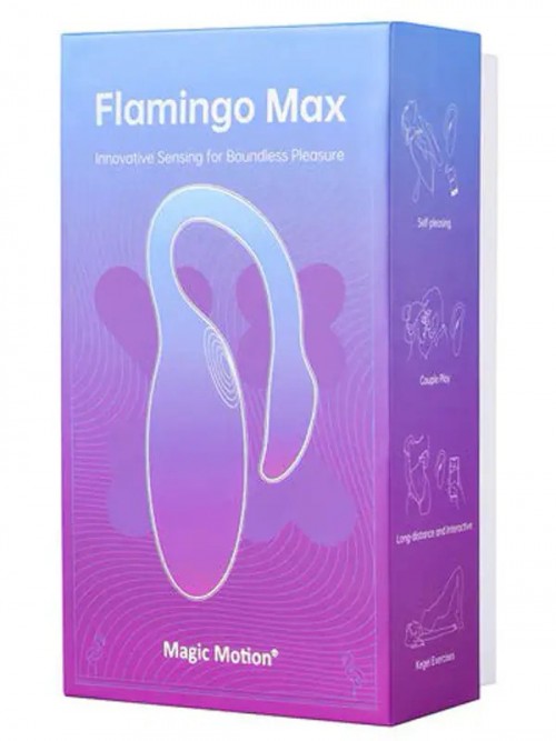 Magic Flamingo Max Çiftler için Giyilebilir Telefon Kontrollü Vibratör Mavi Ek Resim