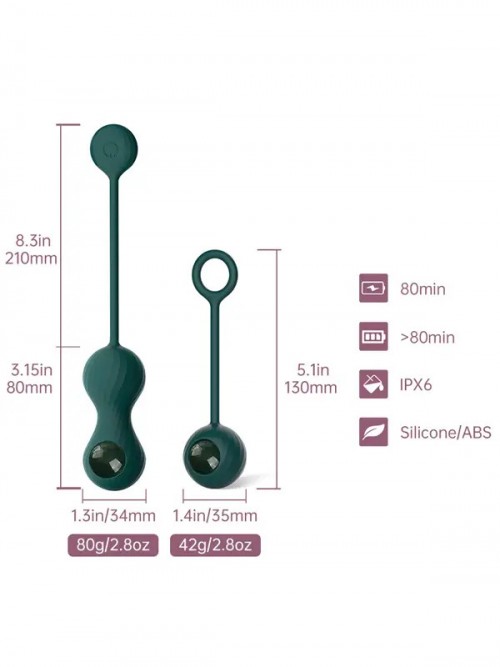 Magic Motion Crystal Duo Uygulama Destekli Titreşimli Kegel Seti 5