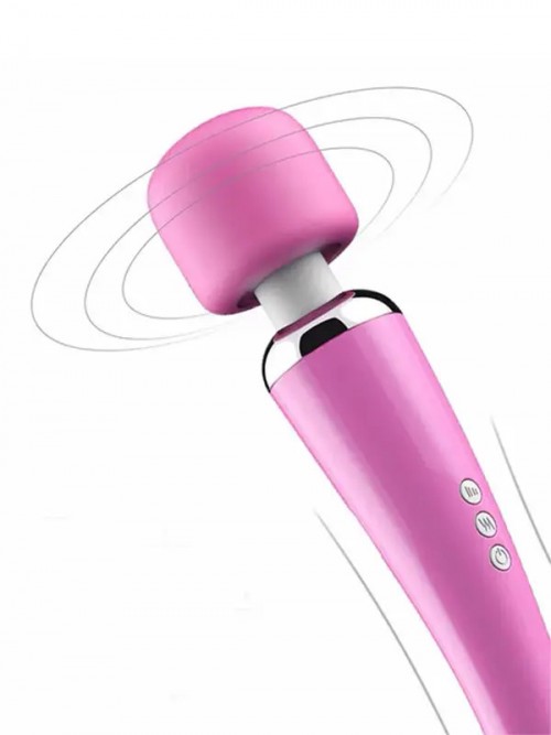 Yeni Curved Elegance Magic Wand Masaj Cihazı Şarjlı Pembe 2