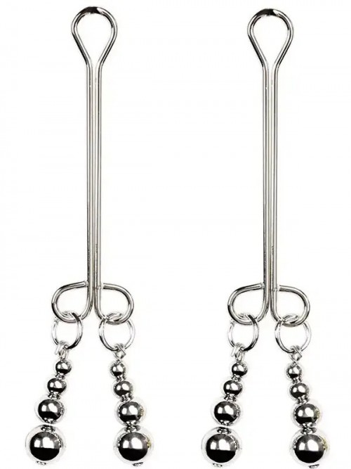 Boncuklu Klitoris ve Meme Ucu Kelepçeleri