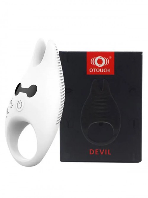 Diablo Şarjlı Titreşimli Led Işıklı Penis Halkası 3