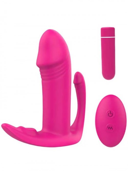 Didi Çiftler İçin Giyilebilir Şarjlı Uzaktan Kumandalı Vibratör Ek Resim