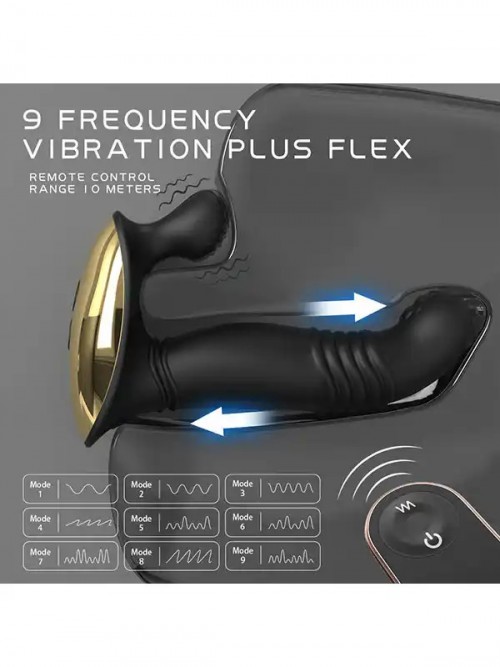 Horus-RCT İleri Geri Hareketli Şarjlı Uzaktan Kumandalı Giyilebilir Anal Vibratör 5