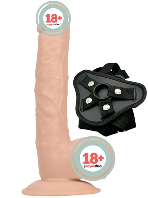 NOXXX İçi Dolu Belden Bağlamalı Realistik Penis 23 cm