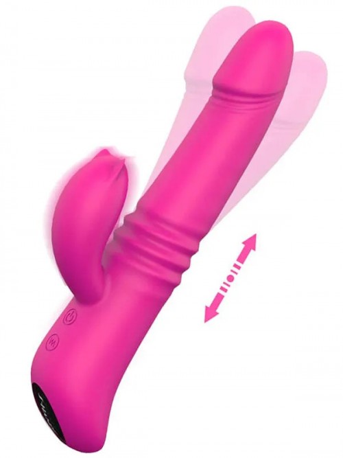 Isıtmalı İleri Geri ve Dönme Hareketli Şarjlı Tavşan Vibratör 22 cm 4