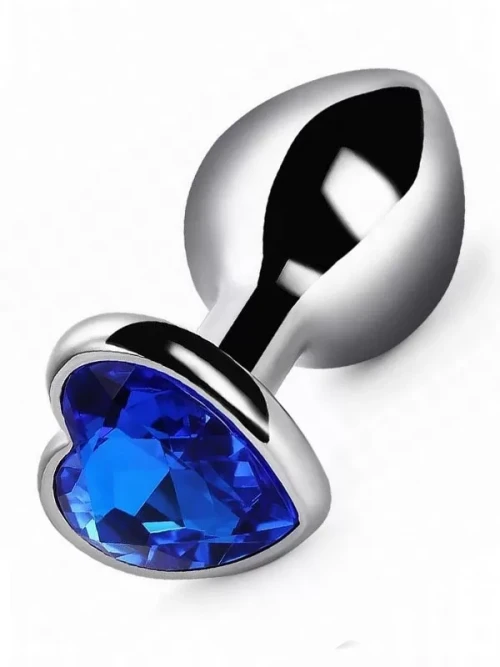 NOXXX Kalp Mücevherli Çelik Anal Plug Büyük Boy