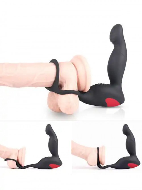 Langer-RTC Prostat ve Penis Halkalı Şarjlı Uzaktan Kumandalı Anal Vibratör 3