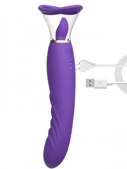 NOXXX Charoite Yalama ve Emme Özellikli Çift Taraflı Vibratör 6