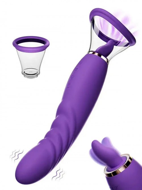 NOXXX Charoite Yalama ve Emme Özellikli Çift Taraflı Vibratör 2