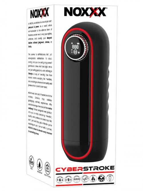 NOXXX CyberStroke Isıtmalı İleri Geri Hareketli Vakumlu Titreşimli LED Ekranlı ve Ses Özellikli Mastürbatör 6