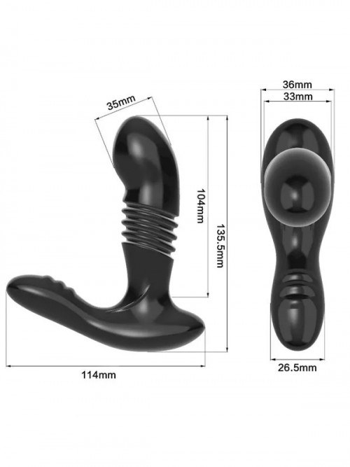 NOXXX Giyilebilir İleri Geri Hareketli Şarjlı Uzaktan Kumandalı Anal Vajinal Vibratör 4