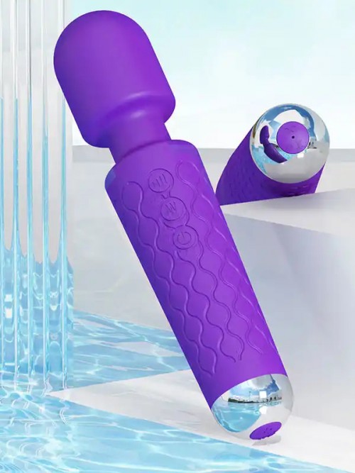 NOXXX Güçlü Şarjlı Wand Masaj Vibratörü 28 Fonksiyonlu Mor 3