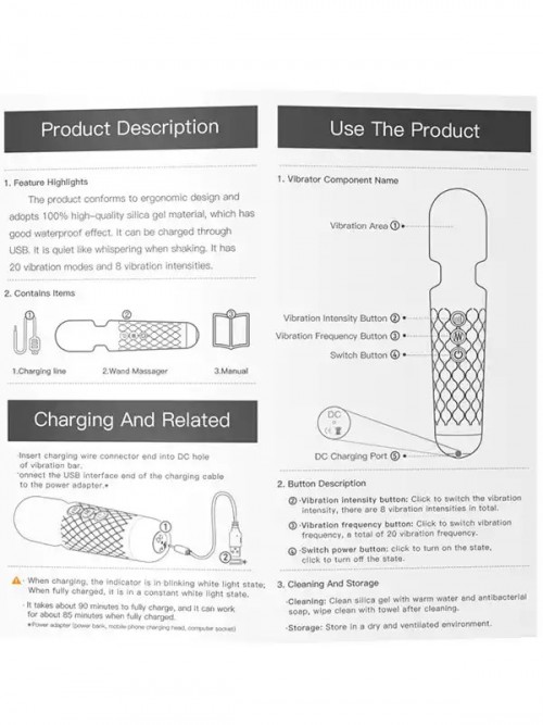 NOXXX Güçlü Şarjlı Wand Masaj Vibratörü 28 Fonksiyonlu Mor Ek Resim