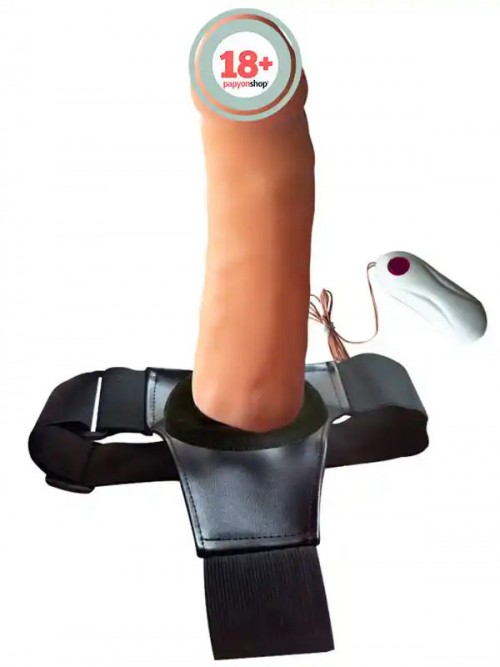 NOXXX İçi Boş Titreşimli Belden Bağlamalı Realistik Penis 21 cm