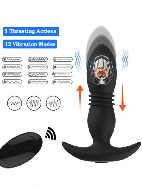 NOXXX İleri Geri Hareketli Uzaktan Kumandalı Şarjlı Anal Dildo 4