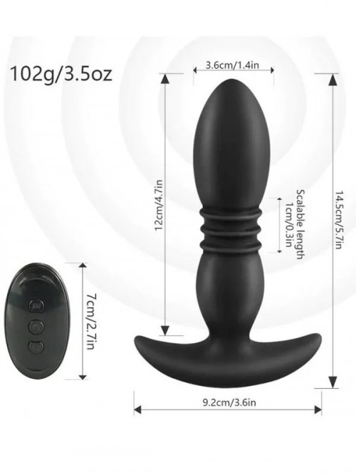 NOXXX İleri Geri Hareketli Uzaktan Kumandalı Şarjlı Anal Dildo 6