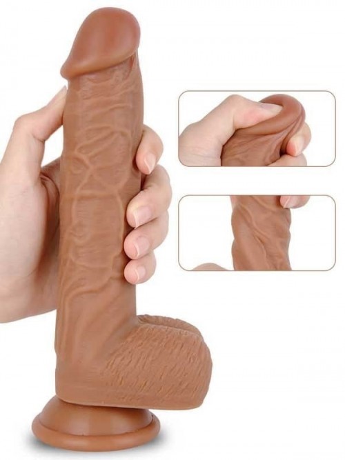 NOXXX Isıtmalı İleri Geri Hareketli Döner Başlı Şarjlı Uzaktan Kumandalı Realistik Dildo 5