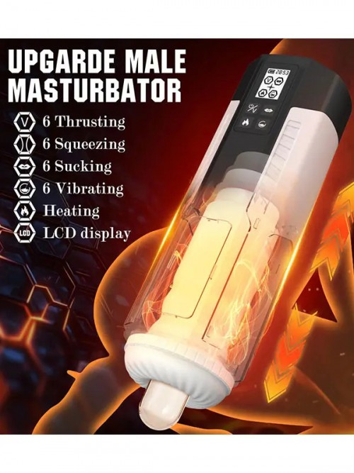 NOXXX Max Thrust Şarjlı Masturbatör İtme Emme Sıkma Titreşim Isıtma Modlu 5