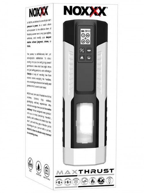 NOXXX Max Thrust Şarjlı Masturbatör İtme Emme Sıkma Titreşim Isıtma Modlu Ek Resim