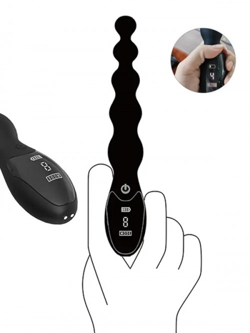 NOXXX Obsidian Solid Boncuklu Anal Şarjlı Vibratör Ek Resim