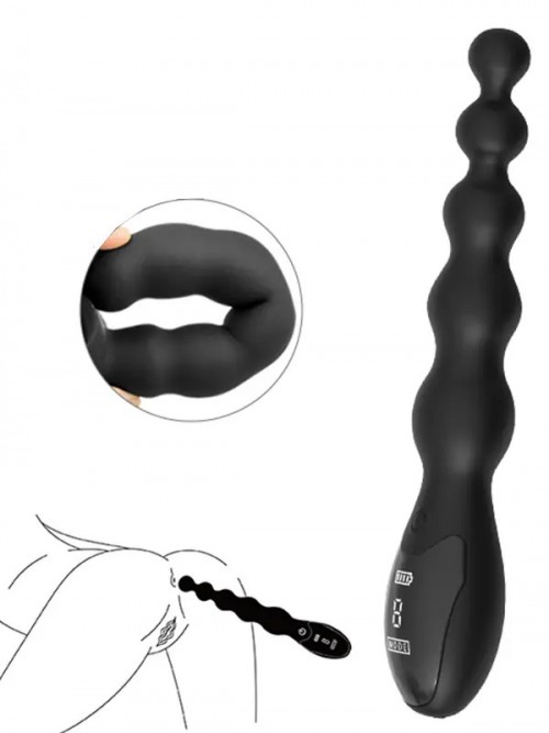 NOXXX Obsidian Solid Boncuklu Anal Şarjlı Vibratör 6