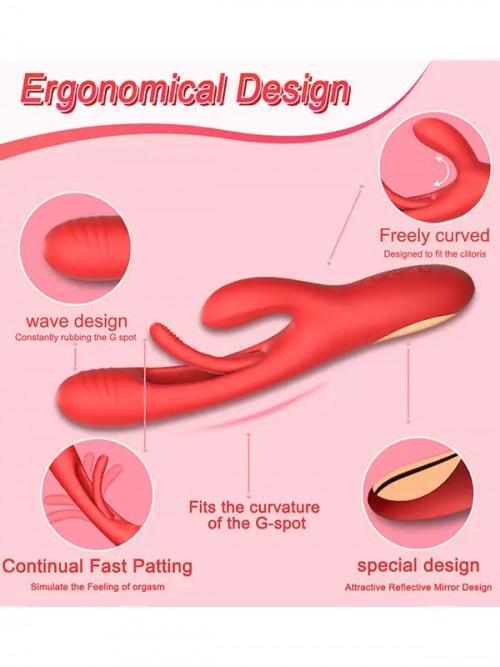NOXXX Patova G Spot ve Klitoris Uyarıcılı Şarjlı Rabbit Vibratör 5