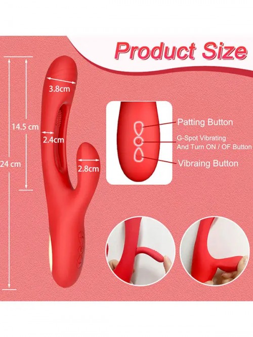 NOXXX Patova G Spot ve Klitoris Uyarıcılı Şarjlı Rabbit Vibratör 6