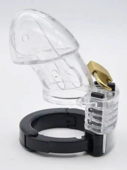 Transparan Chastity Cage Ayarlanabilir Penis Kilidi 3