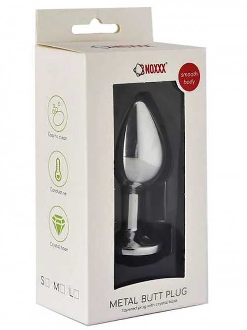 NOXXX Steel Jeweled Çelik Anal Plug Orta Boy 2