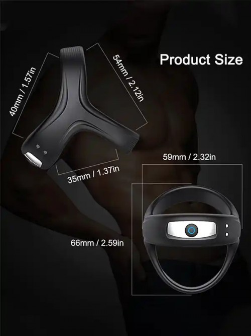 NOXXX Titreşimli Şarjlı 10 Fonksiyonlu Testis ve Penis Halkası 6