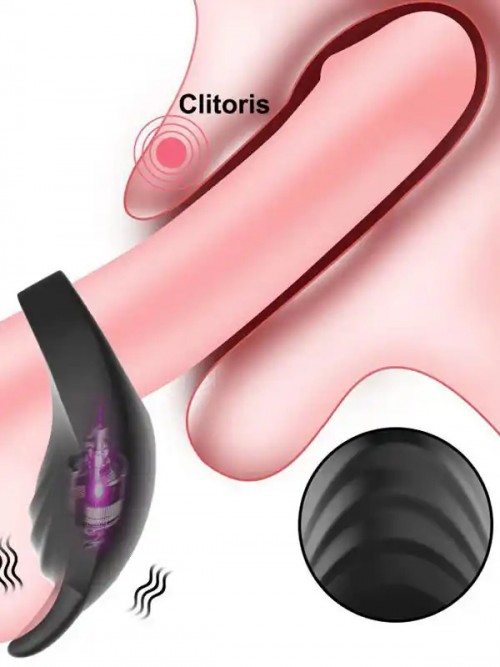 Boyutu Ayarlanabilir 7 Fonksiyonlu Şarjlı Penis Halkası Ek Resim