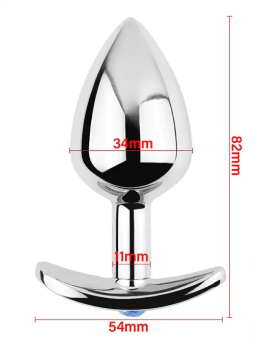 NOXXX Çelik T Anal Plug Taşlı 8 cm 4