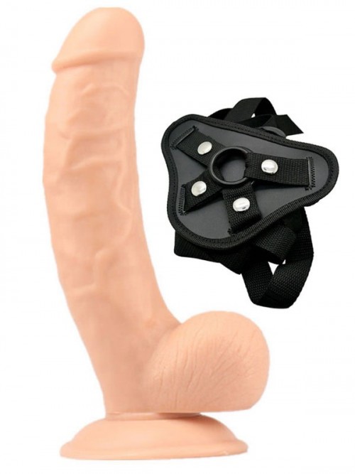 NOXXX Belden Bağlamalı Realistik Dildo İçi Dolu 21 cm 2