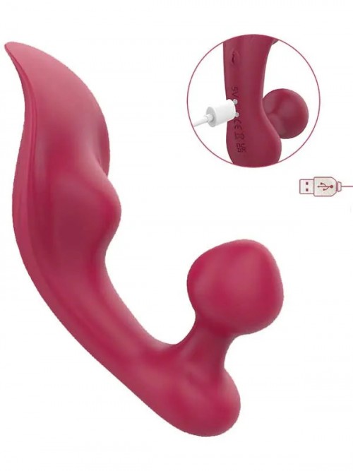 Giyilebilir Şarjlı Anal ve Vajinal Kullanım için Uzaktan Kumandalı Vibratör Ek Resim
